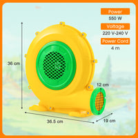 Inflatable Blower, 550W 0.8 HP Electric Blower, 1700 PA Air Blower for Inflatables