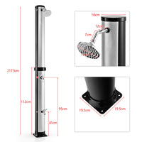 38L Outside Drench Shower, Freestanding Outdoor Shower with Rotating Shower Head