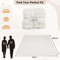 Luxury Faux Fur Throw Blanket for Bed Armchair Sofa