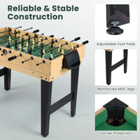 10-in-1 Combo Game Table Set Multi Game Table with Foosball for Home