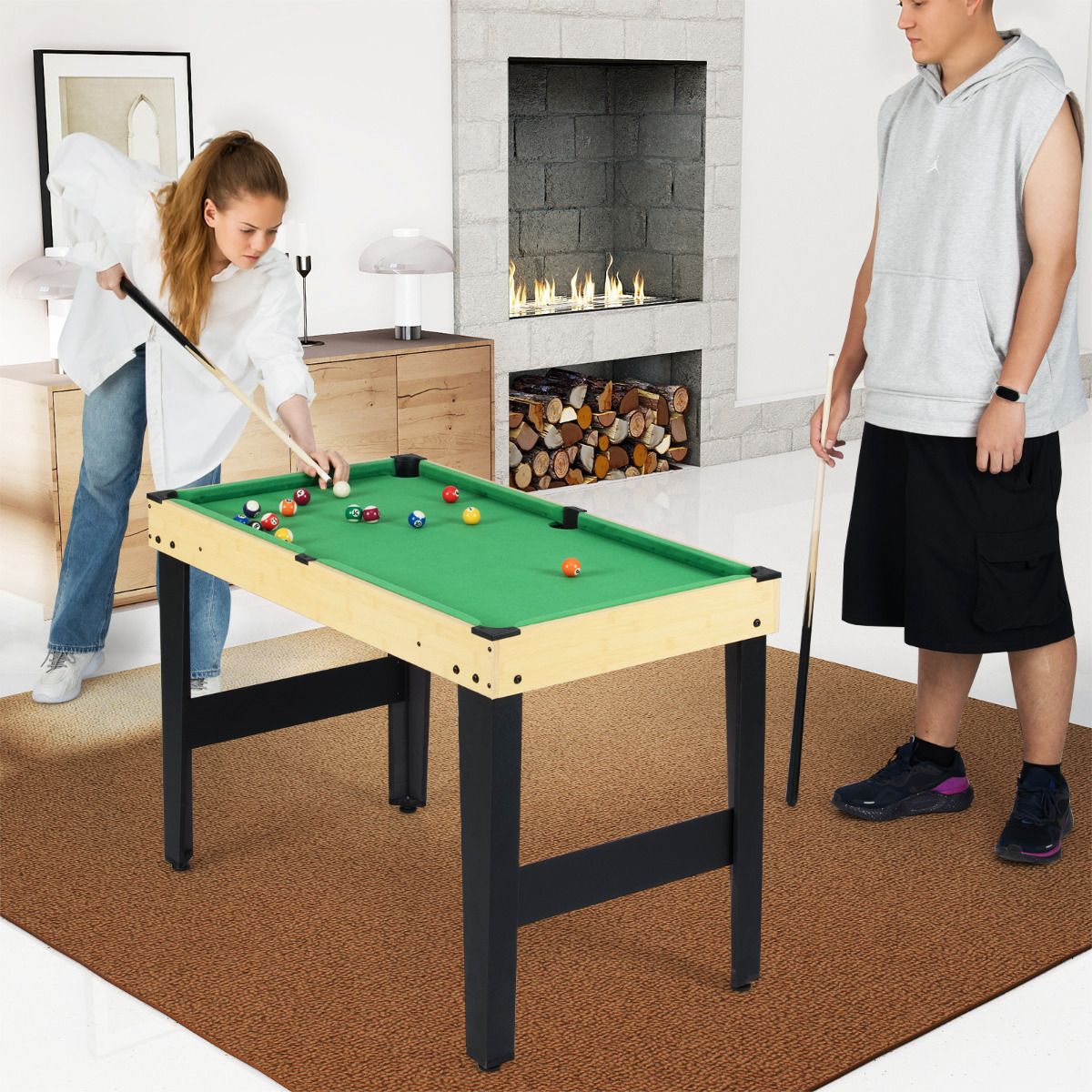 10-in-1 Combo Game Table Set Multi Game Table with Foosball for Home