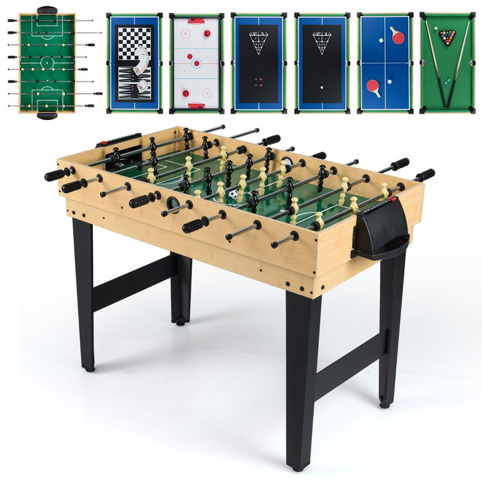 10-in-1 Combo Game Table Set Multi Game Table with Foosball for Home