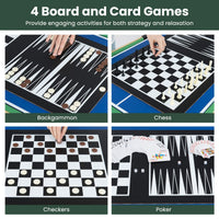 10-in-1 Combo Game Table Set Multi Game Table with Foosball for Home