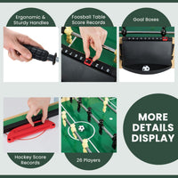10-in-1 Combo Game Table Set Multi Game Table with Foosball for Home