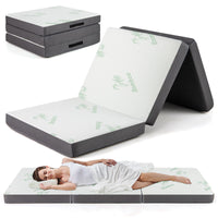10cm Tri-Fold Floor Mattress with Washable Cover for Camping and Yoga