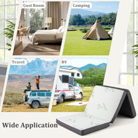 10cm Tri-Fold Floor Mattress with Washable Cover for Camping and Yoga