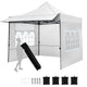10 x 10 FT Pop up Canopy Tent with Sidewalls and Awning with Sandbags