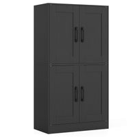 110 cm Bathroom Cabinet with Doors and Adjustable Shelves for Living Room