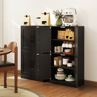 110 cm Bathroom Cabinet with Doors and Adjustable Shelves for Living Room