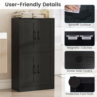 110 cm Bathroom Cabinet with Doors and Adjustable Shelves for Living Room