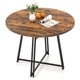 Giantex 118cm Dining Table for 4-6 People, Round Kitchen Table with 8 Metal Supporting Legs
