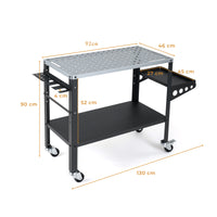 92cm x 46cm Welding Table, 570kg Welding Workbench on Wheels