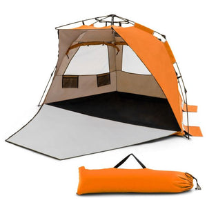 Foldable Portable Instant Pop-up Beach Tent for 3-4 Persons with Carry Bag