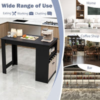 120cm Bar Table with Storage Cabinet