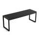 122 cm Outdoor Bench with Wood-Plastic Composite and Metal Frame Slatted Seat for Garden