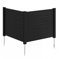 122 x 95 cm Air Conditioner Fence 2 Panels with Metal Stakes No Dig Enclosure