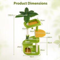 122CM Palm Cat Tree with Self Groomer and Scratching Posts