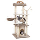 127 cm Tall Cat Tree with Scratching Post for Indoor Felines