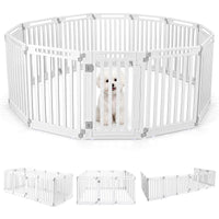 Indoor Outdoor Dog Playpen 81cm Height with Door Lock for Small Medium Pets