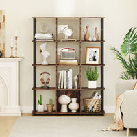 12-Cube Tall Freestanding Bookcase with 2 Anti-tipping Kits