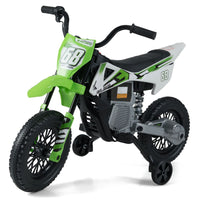 12V Kids Motorcycle with Training Wheels and Spring Suspension