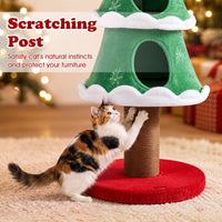 130cm Christmas Cat Tree for Indoor Cats