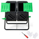 130L Garden Composting Tumbler Dual with 2 Rotating Chambers