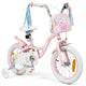 14/16 Inch Girls Bike with Front Bag and Streamers for 3-5/4-7 Years Old