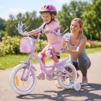 14/16 Inch Girls Bike with Front Bag and Streamers for 3-5/4-7 Years Old Item No: 29530738