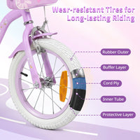 14/16 Inch Girls Bike with Front Bag and Streamers for 3-5/4-7 Years Old Item No: 29530738