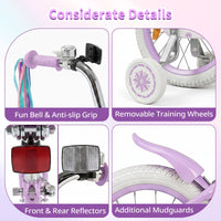 14/16 Inch Girls Bike with Front Bag and Streamers for 3-5/4-7 Years Old Item No: 29530738