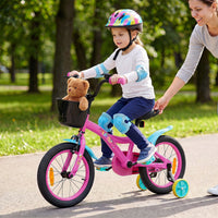 14/16/18 Inch Kids Bike Adjustable with Removable Basket for 3-8 Years Old
