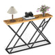 140cm Farmhouse Console Table with Geometric Metal Base