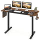 140x60cm Electric Standing Desk with 3 Memory Heights and LED Panel for Office
