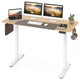 140x60cm Electric Standing Desk with 3 Memory Heights and LED Panel for Office