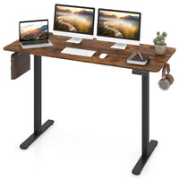 140x60cm Electric Standing Desk with 3 Memory Heights and LED Panel for Office