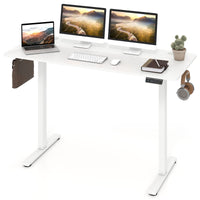 140x60cm Electric Standing Desk with 3 Memory Heights and LED Panel for Office