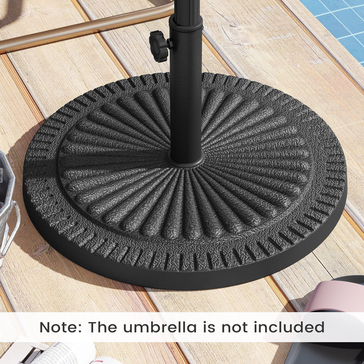 14 KG Heavy Duty Umbrella Base Round with Adjustable Knob for 38-48mm Pole