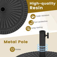 14 KG Heavy Duty Umbrella Base Round with Adjustable Knob for 38-48mm Pole