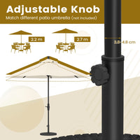 14 KG Heavy Duty Umbrella Base Round with Adjustable Knob for 38-48mm Pole
