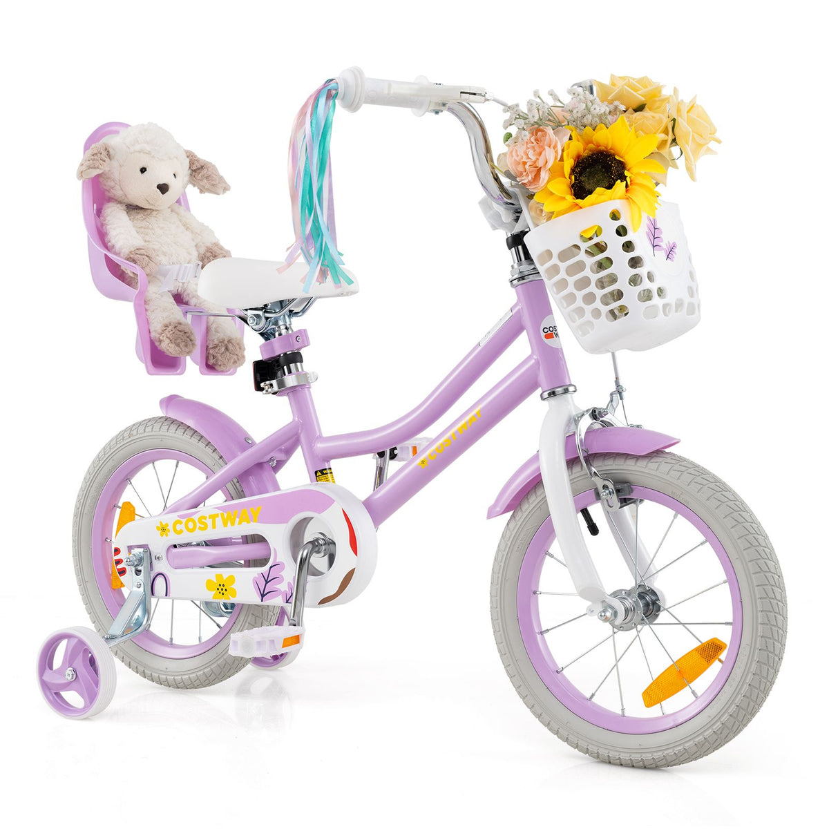 12/14/16/18/20 Inch Children Bicycle w/Detachable Training Wheels