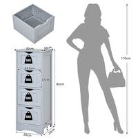Giantex Bathroom Floor Cabinet, Freestanding Side Storage Cabinet W/ 4 Drawers & Anti-Toppling Device