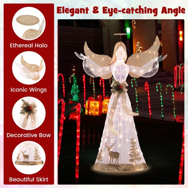150 cm All-Weather Lighted Christmas Angel Decoration