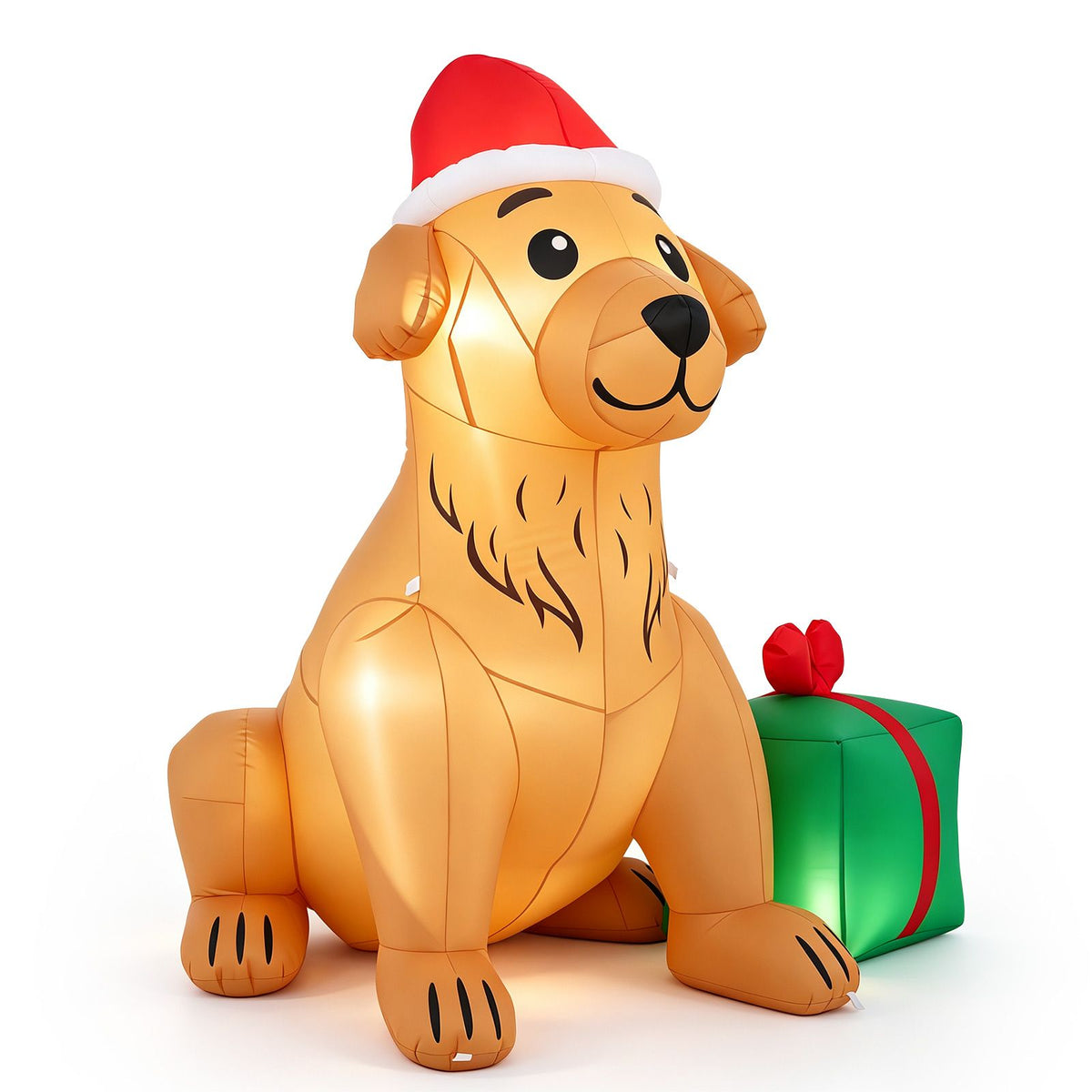 150cm Christmas Inflatable Golden Retriever Dog Decoration for Holiday Decor