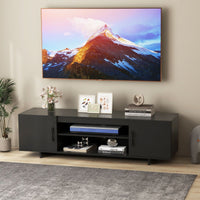 152 cm TV Stand with Power Outlet and 2 Cable Holes