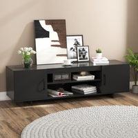 152 cm TV Stand with Power Outlet and 2 Cable Holes