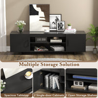 152 cm TV Stand with Power Outlet and 2 Cable Holes