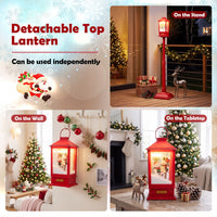 155 cm Musical Christmas Streetlight with LED Lights and Snowmen