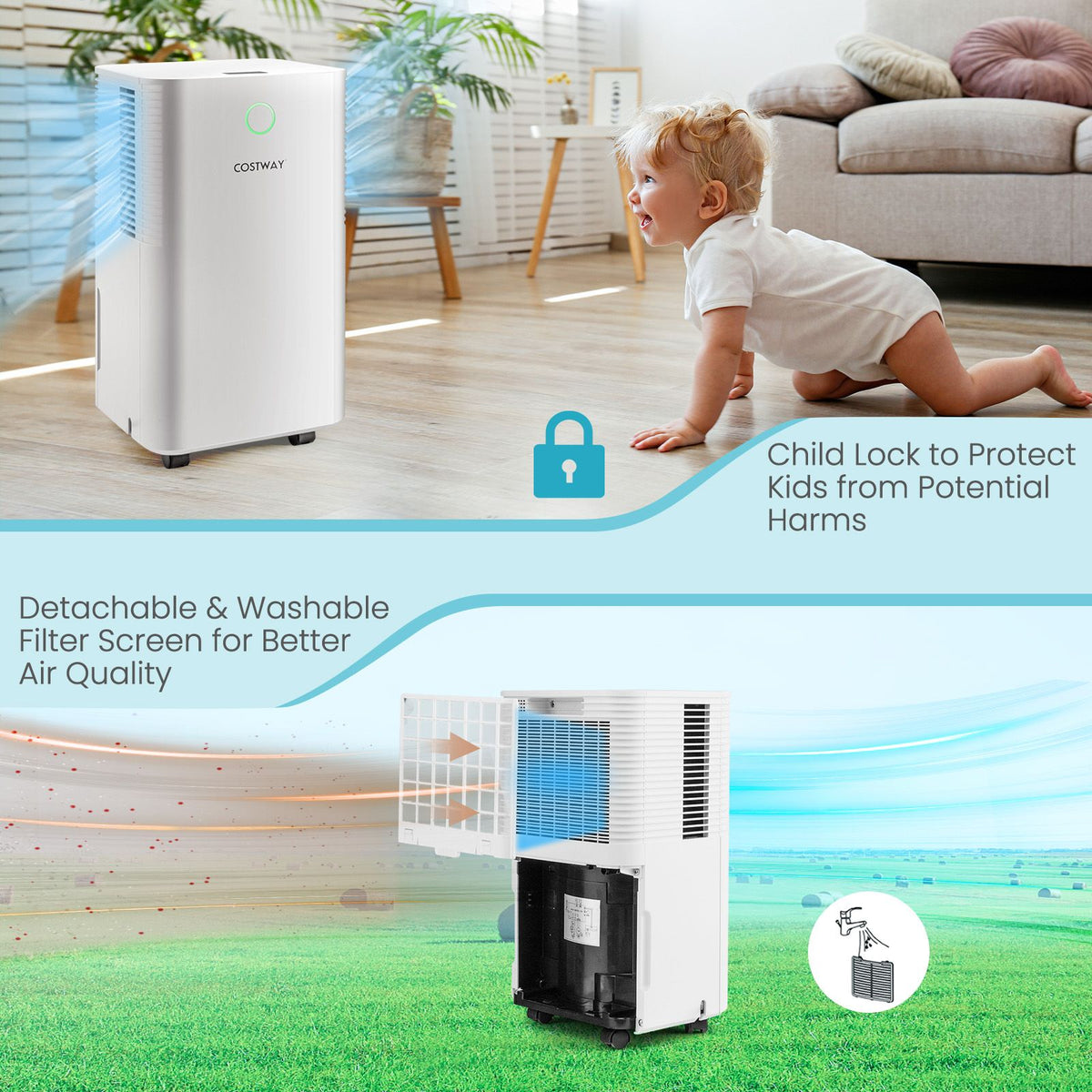 15L Dehumidifier with 3 Modes and Auto Defrost