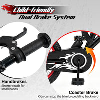 16 Inch Kids Bike Motocross Style with Sound Effects and Light-up Training Wheels